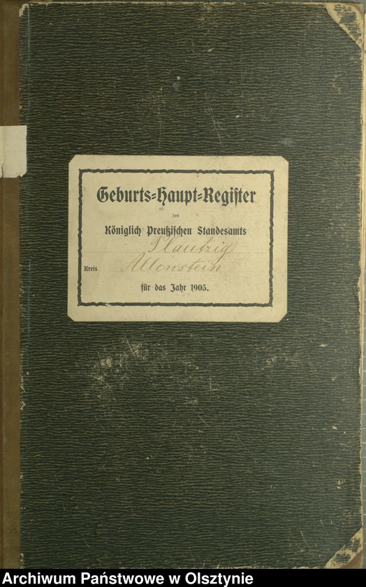 Obraz 2 z jednostki "Geburts-Haupt-Register Nr 1 - 41"