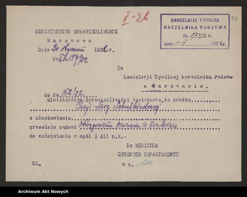 image.from.unit.number "Ułaskawienia z Małopolski - nieuwzględnione, dotyczące: zabójstw, kradzieży m. in w czasie inwazji rosyjskiej w 1914 r., dezercji, lichwy wojennej oraz handlu walutą, a także wykroczeń i rabunku na jesieni 1918 r. podczas rozruchów antyżydowskich (pow. Rzeszów)"