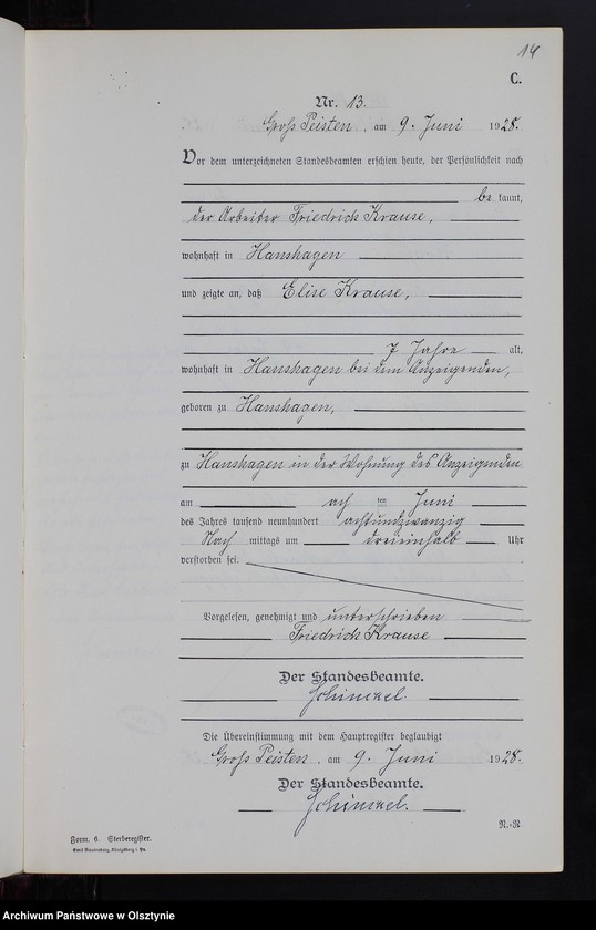image.from.unit.number "Sterbe-Neben-Register Nr 1 - 22 [ Księga zgonów - wtóropis ]"