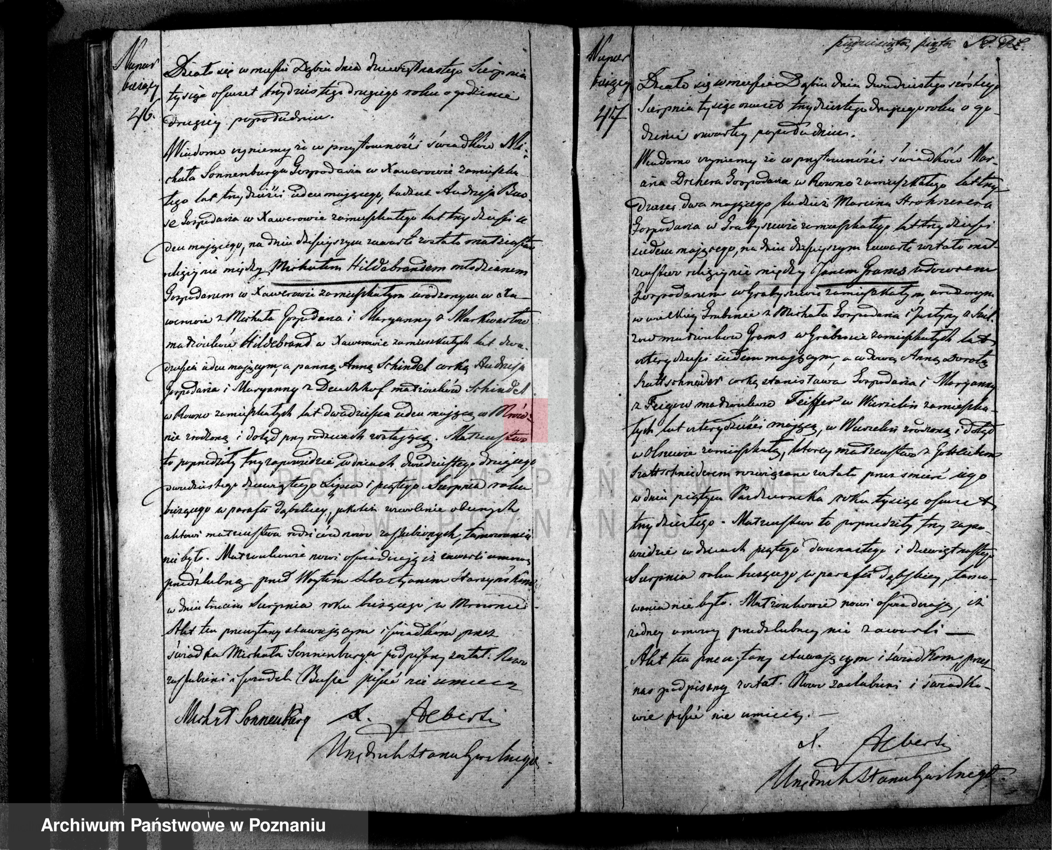 Skan z jednostki: Duplikat urodzonych, zaślubionych i zgonów