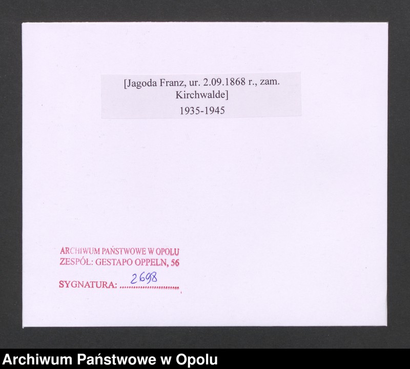 image.from.unit.number "[Jagoda Franz, ur. 2.09.1868 r., zam. Kirchwalde]"