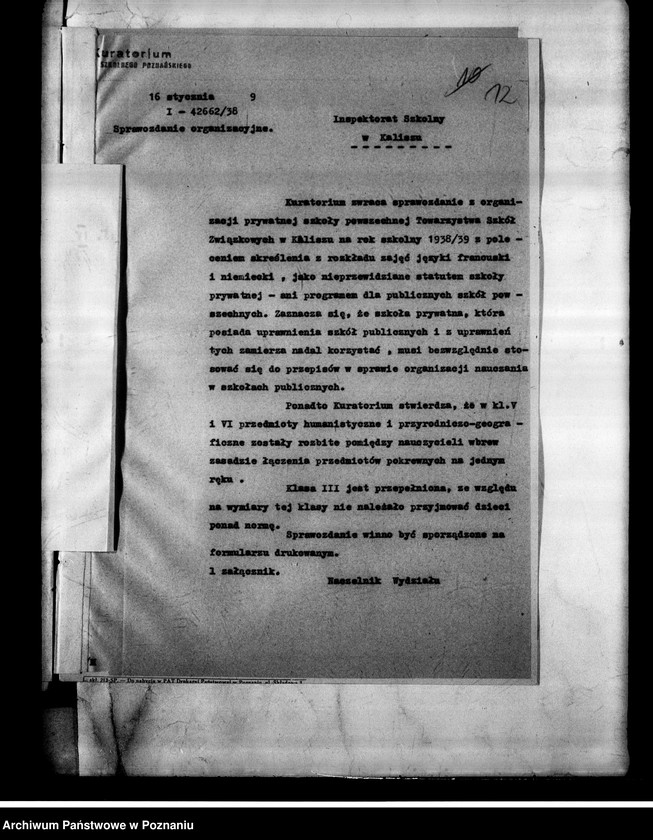 Obraz 16 z jednostki "Prywatna Szkoła Powszechna Towarzystwa Szkół Związkowych Kalisz"