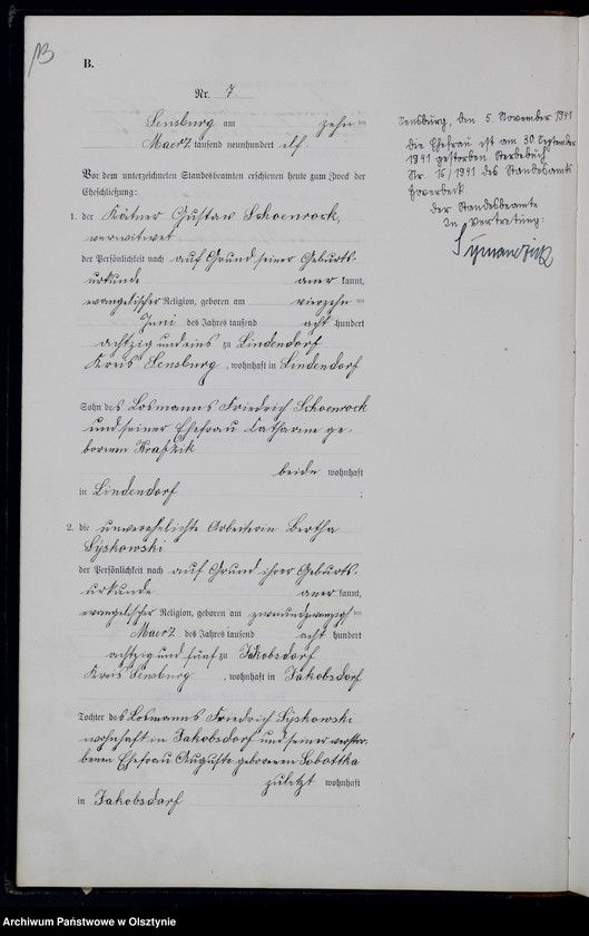 image.from.unit.number "Heiraths-Haupt-Register Nr 1 -64"