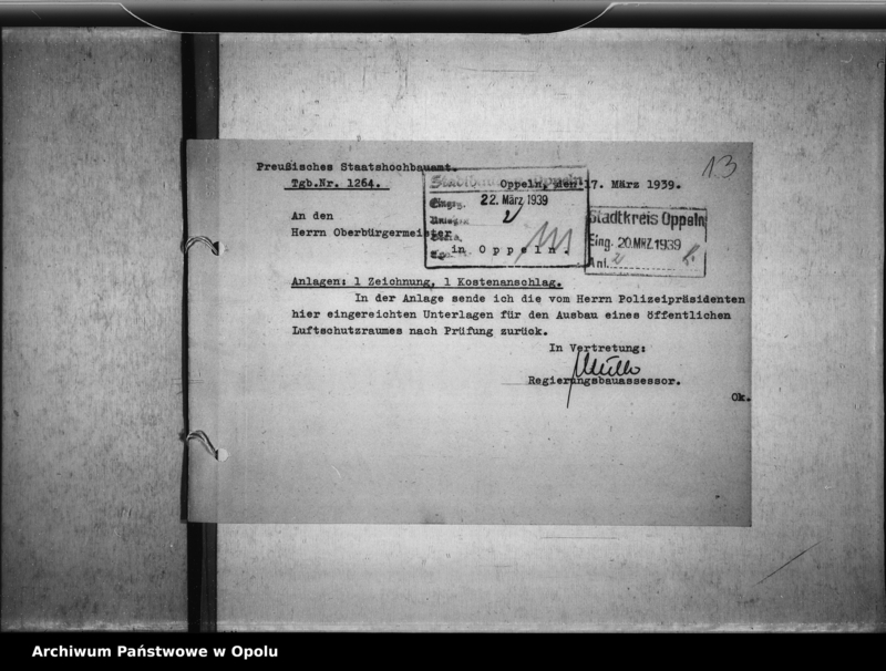 Obraz 16 z jednostki "Öffentlicher Luftschutzraum - Breslauerstrasse 44 ( [Karl] Zajonz)."