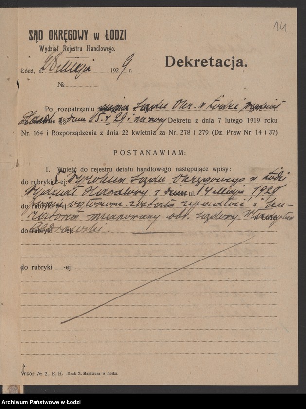 Obraz 16 z jednostki "Adolf Lipski- sprzedaż towarów manufakturowych"