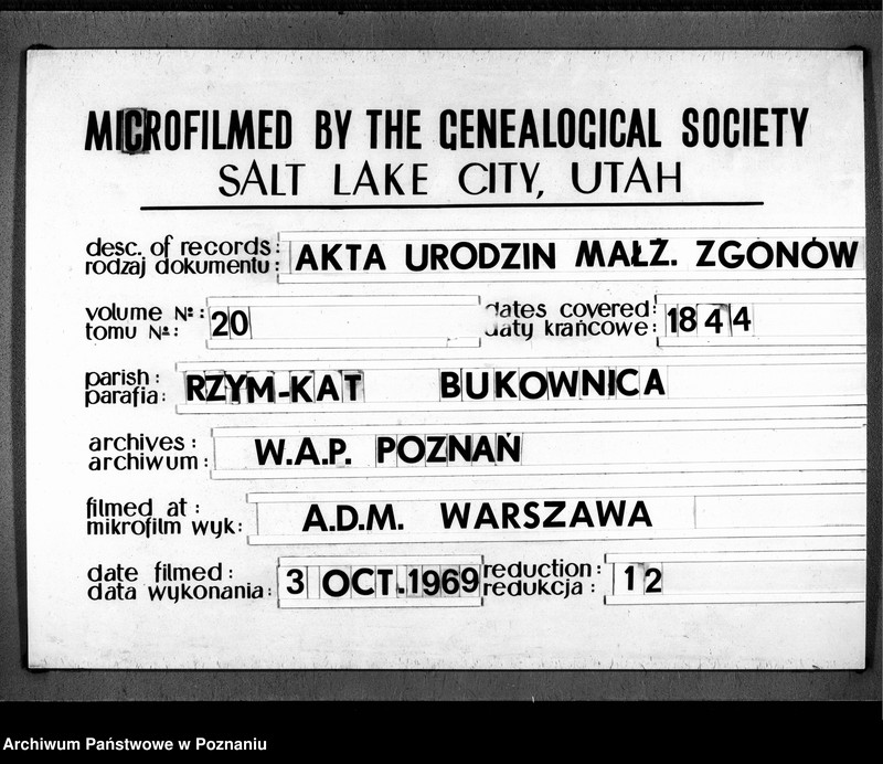 Obraz 15 z jednostki "Księga urodzeń, małżeństw i zgonów"