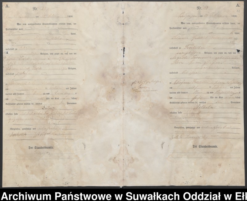 image.from.unit.number "[Geburts-Haupt-Register des Königlichen Preussischen Standes-Amtes Belzonzen Kreis Johannisburg]"