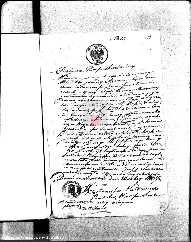 image.from.unit.number "Anneksa do Akt Zaślubionych Parafii Wigierskiej z Roku 1867."