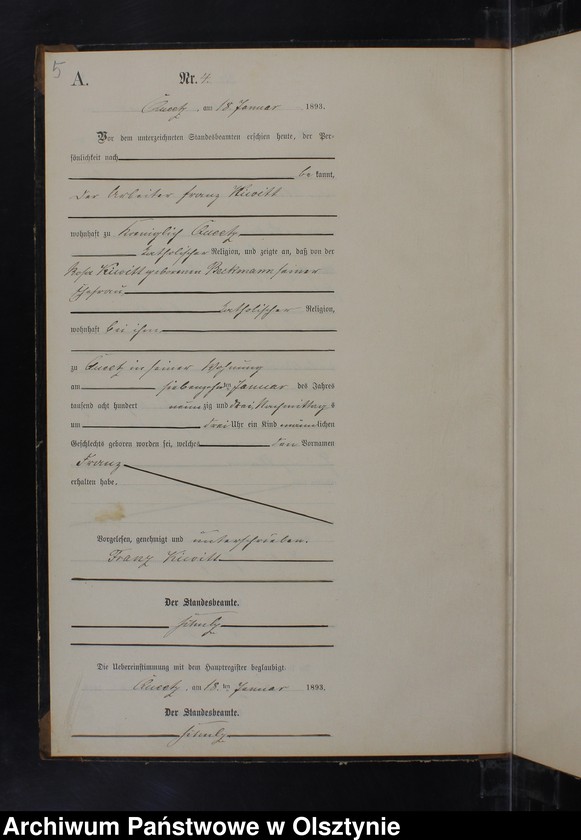 Obraz 7 z jednostki "Geburts-Neben-Register Nr 1 - 86"