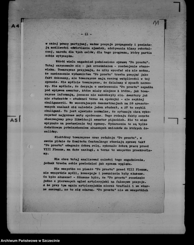 image.from.unit.number "Fragmenty przemówienia Władysława Gomułki na naradzie z dziennikarzami"