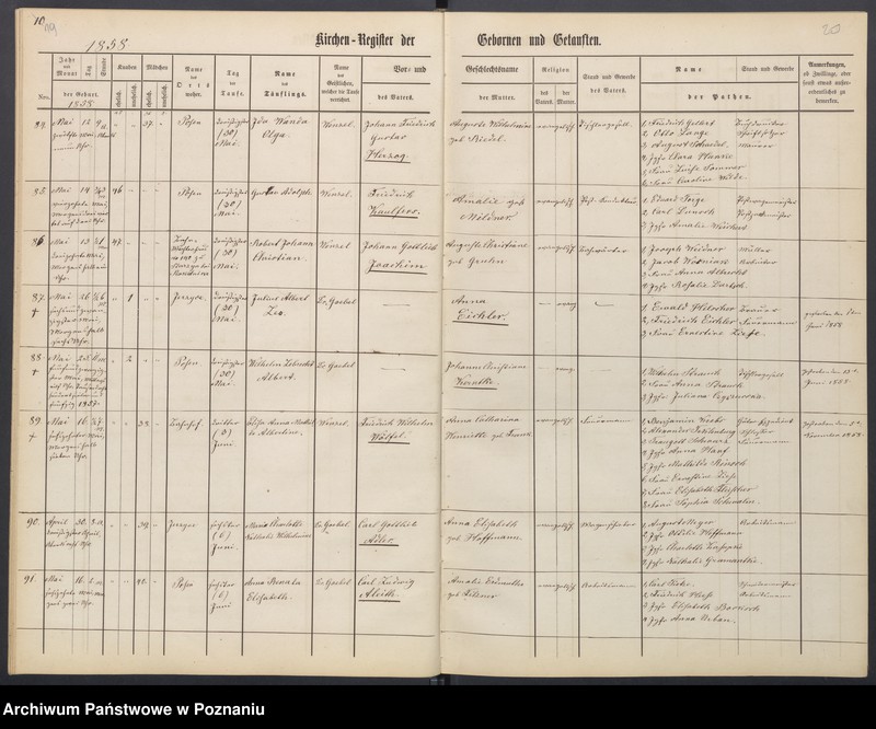 Obraz 13 z jednostki "[Akta urodzeń i chrztów, ślubów, zgonów]"