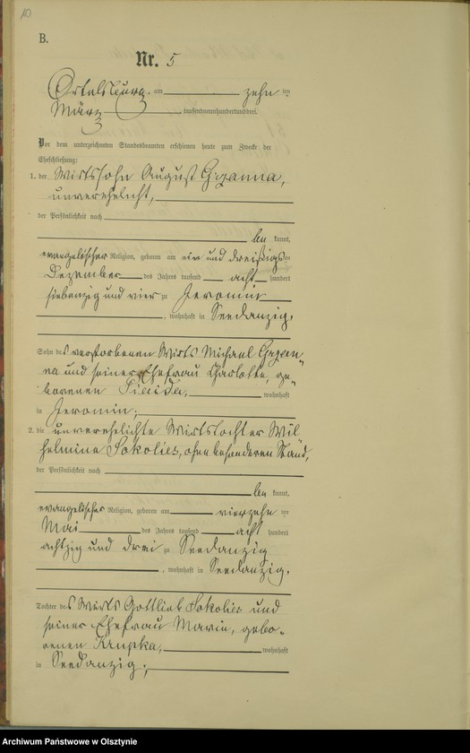 image.from.unit.number "Heiraths-Haupt-Register Nr 1 - 16"