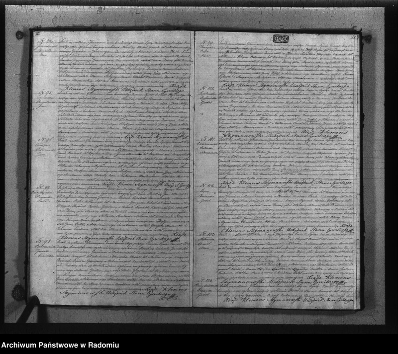 image.from.unit.number "Akta urodzonych, małzeństwa i zeyścia gminy i parafii Głowaczewskiwy w roku 1839"