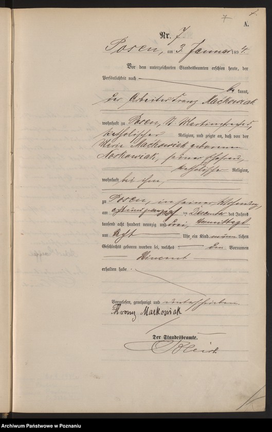 Obraz 10 z jednostki "Księga urodzeń t. I"