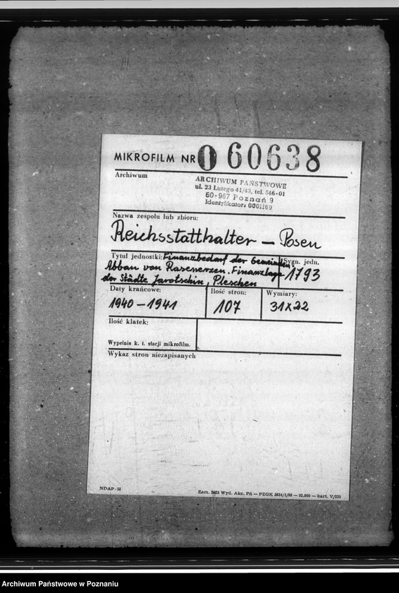 Obraz 2 z jednostki "Finanzbedarf der Gemeinden. Abbau von Rasenerzen. Finanzlage der Städte Jarotschin, Pleschen"