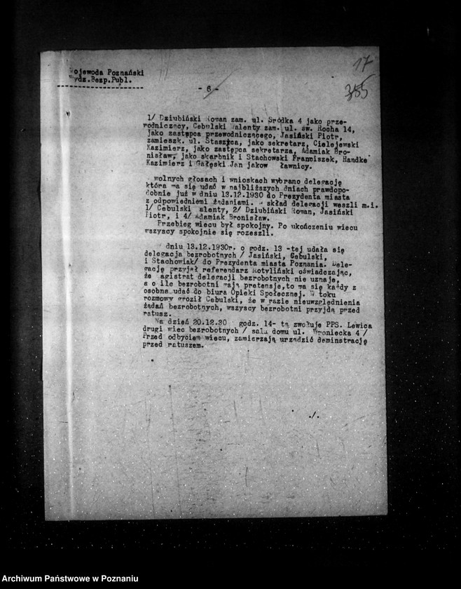 Obraz 20 z jednostki "Sprawozdania sytuacyjne tygodniowe za czas od 5 grudnia 1930 r. do dnia 1 stycznia 1931 r. /nr 58-61/"