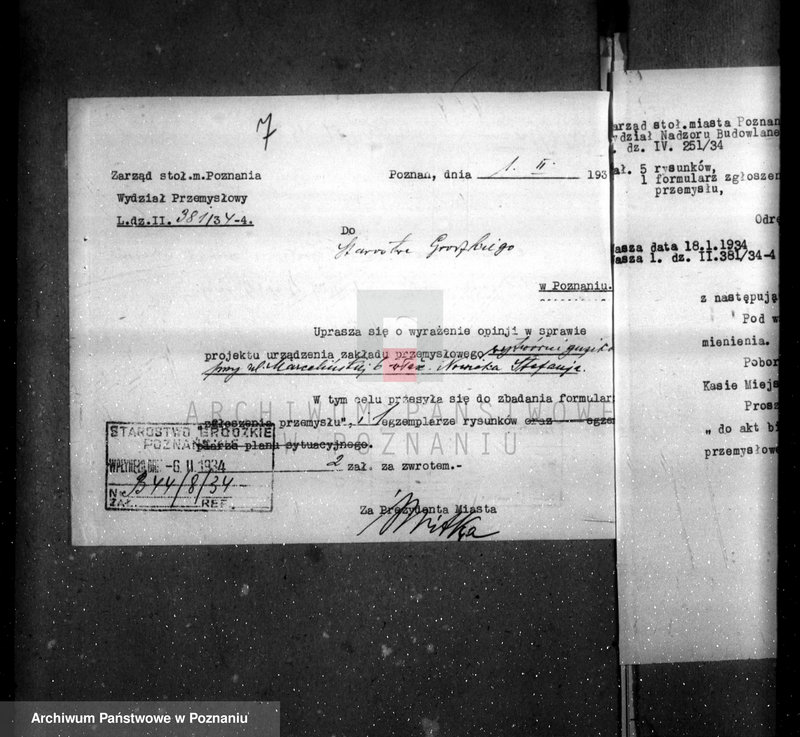 Obraz 11 z jednostki "Zatwierdzenie zakładu przemysłowego /wytwórni guzików/ St. Nowickiej w Poznaniu"