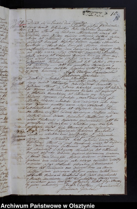 image.from.unit.number "Parafia Grzebsk Duplikat Akta Urodzenia, Zeńścia, Zaślubienia Rok 1840"