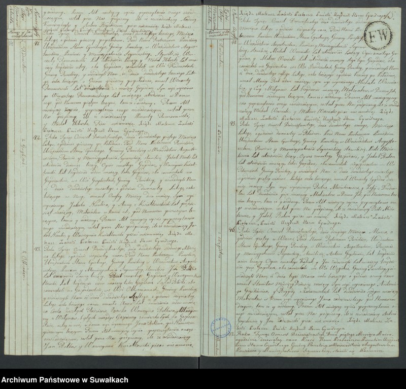 image.from.unit.number "Akta Zeszłych Gminy Puńskiey Od Dnia 1 Stycznia Do Dnia Ostatniego Grudnia 1819 Roku."