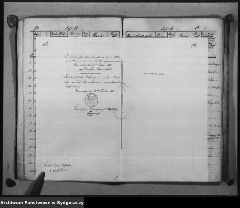 image.from.unit.number "Duplikat der Kirchenbücher der evangelischen Parochie Inowrazlaw für das Jahr 1858"