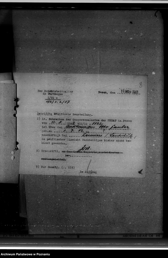 Obraz 12 z jednostki "Politische Beurteilungen der Angestellten"