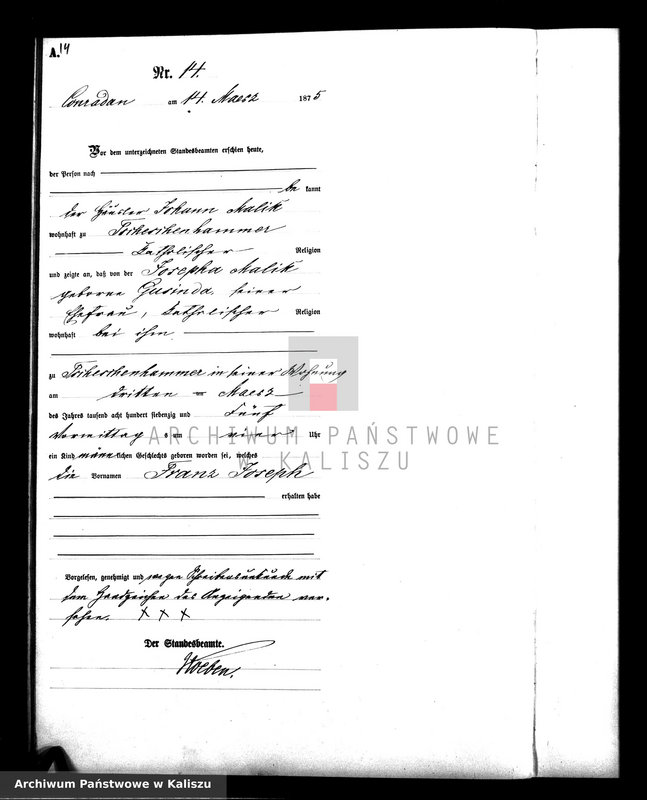 Obraz 18 z jednostki "[Księga urodzeń]"