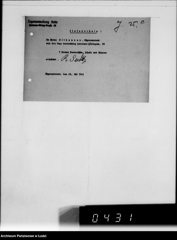 Obraz 16 z jednostki "Aufträge Lager 39. [Zamówienia firm na różne wyroby]"