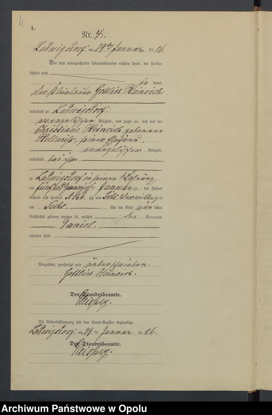 image.from.unit.number "Geburts-Neben-Register Standesamts Ludwigsdorf pro 1886"