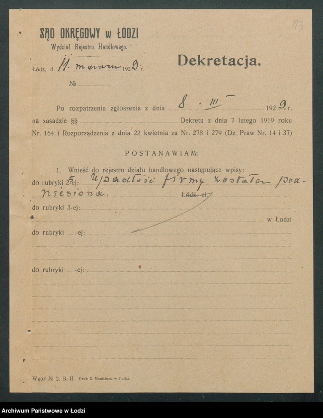 Obraz 15 z jednostki "Roman Gertner- handel win, wódek i towarów kolonialnych"