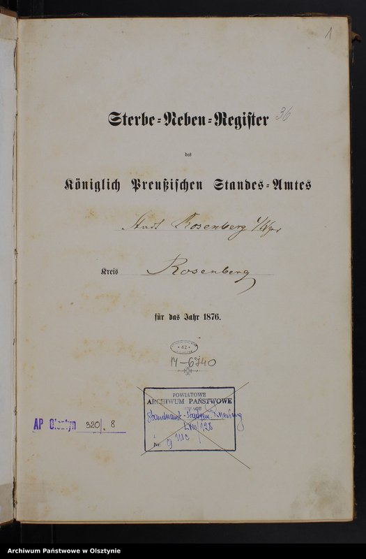 Obraz 3 z jednostki "Sterbe-Neben-Register Nr 1 - 107"