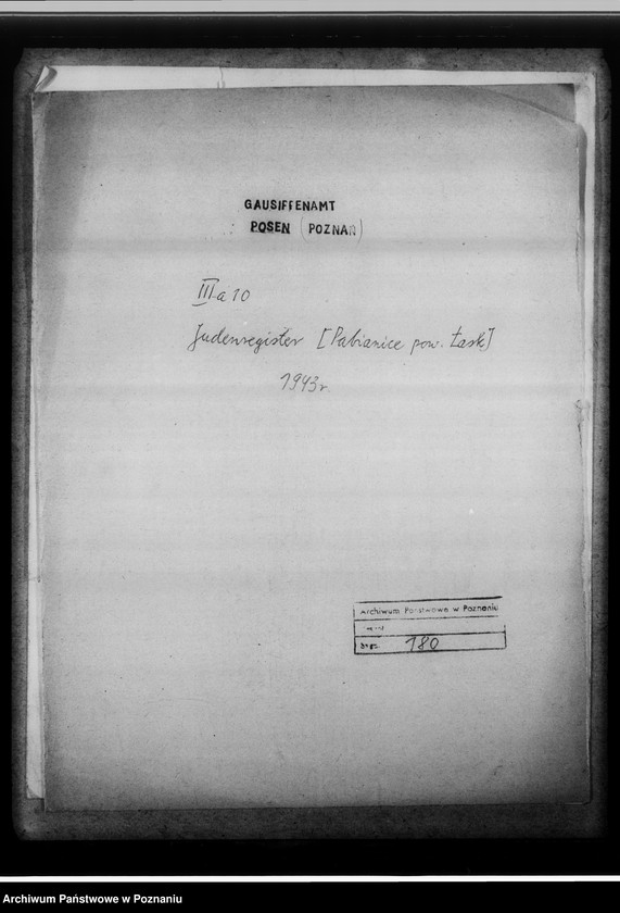 Obraz 4 z jednostki "Judenregister [Pabianice powiat Łask]"