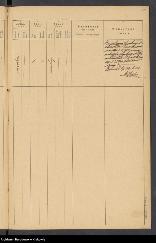 image.from.unit.number "Księga metr.[ykalna] śmierci okręgu metr.[ykalnego] izr.[aelickiego] bocheńskiego jako zeszyt uzupełniający rocznika 1871 [wraz z indeksem]"