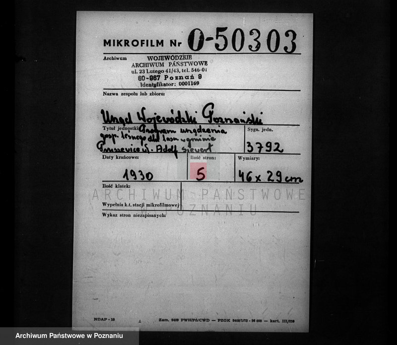 Obraz 2 z jednostki "Program urządzenia gospodarstwa leśnego dla lasu w gminie Pruszewice własność Adolf Siewert powiat poznański 1929-1939"