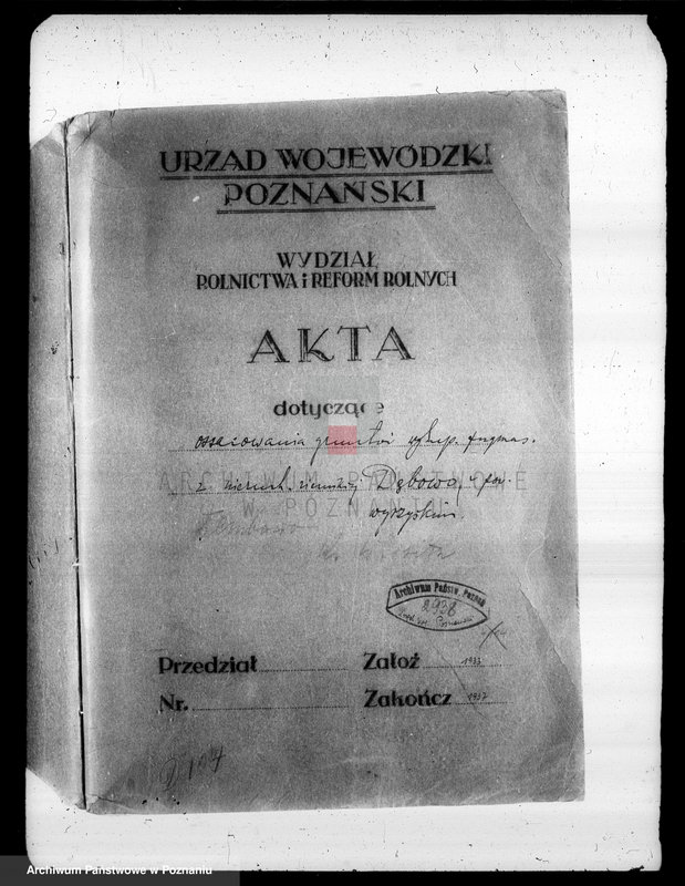 Obraz 4 z jednostki "Oszacowanie gruntów wykupionych przymusowo z nieruchomości ziemskiej Dębowo powiatu wyrzyskiego"