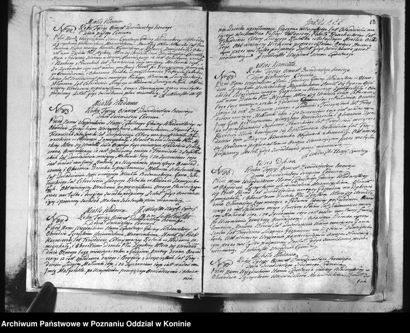 Obraz 19 z jednostki "Księga urodzeń, małżeństw i zgonów"