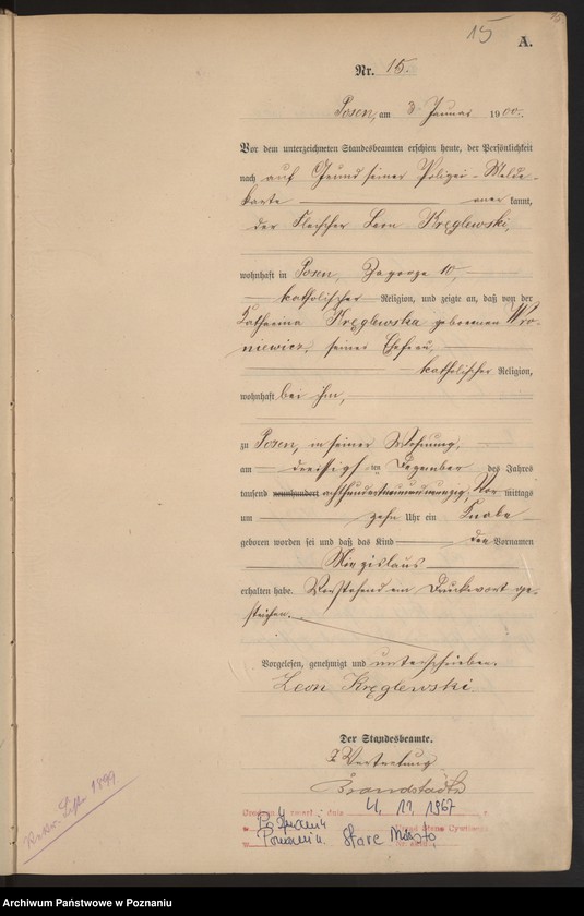 Obraz 18 z jednostki "Księga miejscowa urodzeń"