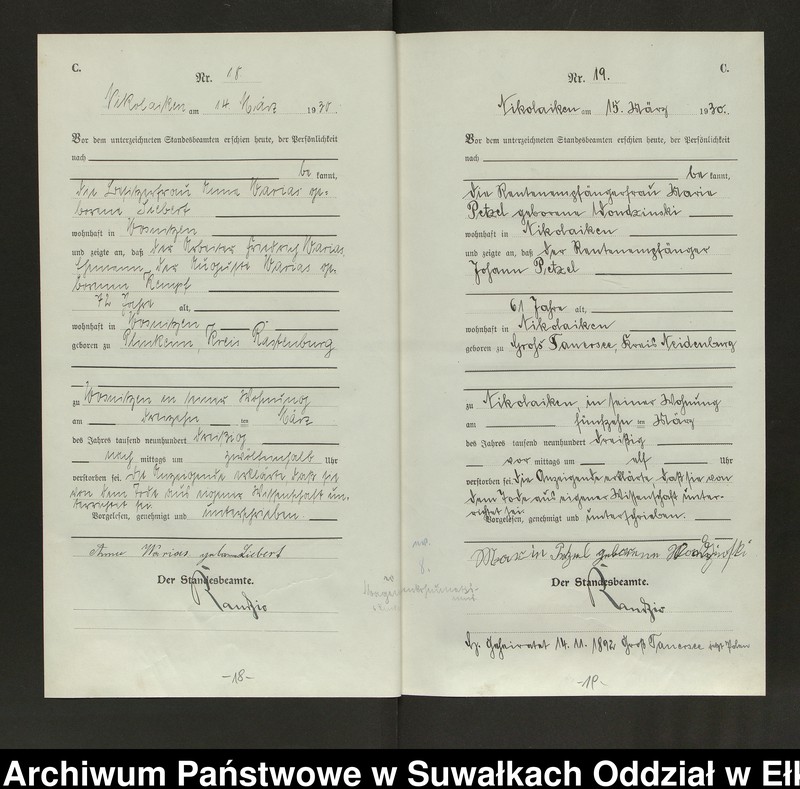 image.from.unit.number "Sterbe=Haupt=Register des Königlichen Preussischen Standes-Amtes Nikolaiken Kreis Sensburg"