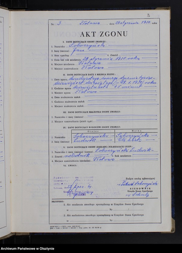 image.from.unit.number "Księga zgonów Nr 1 - 27,1 - 23,1 - 21, 1 - 26 /księga przepisana w języku polskim z oryginału niemieckiego w dniach 22 - 23.07.1961/"