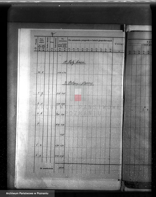 image.from.unit.number "Plan urządzenia gospodarstwa leśnego dla lasu majętności Biezdrowo powiat szamotulski"