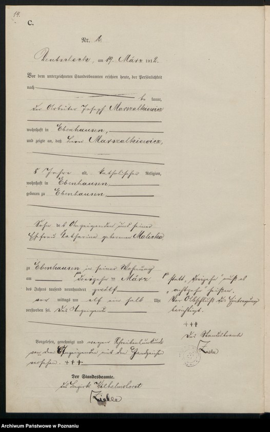 Obraz 16 z jednostki "Sterbe-Haupt-Register"