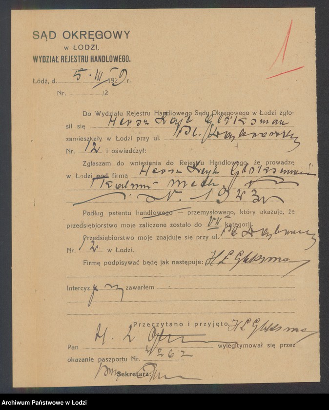 Obraz 3 z jednostki "Hersz Lajb Gliksman- tkalnia mechaniczna"