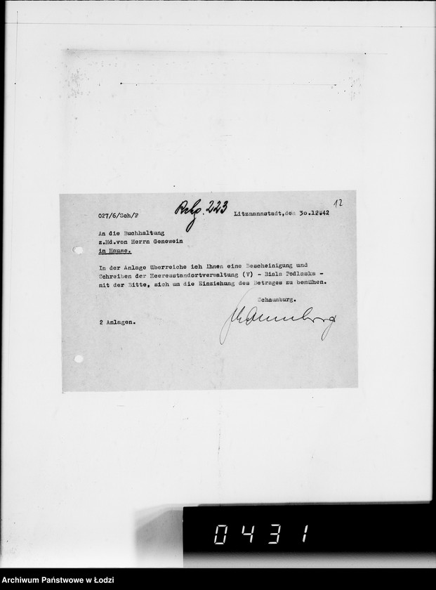 Obraz 16 z jednostki "Ausgehende Tagescopien I 101"