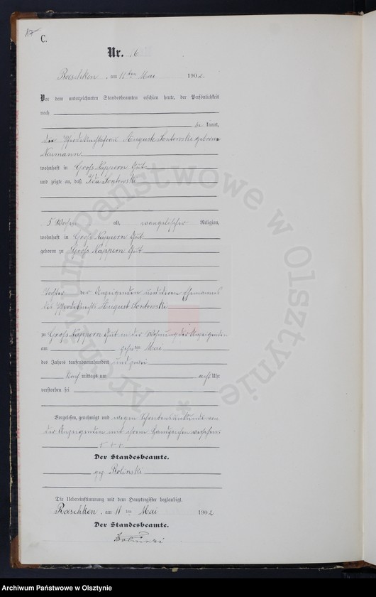 image.from.unit.number "Sterbe-Neben-Register Nr 1 - 46"