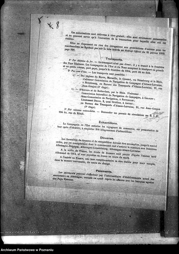 Obraz 12 z jednostki "Territoires Rhenans [korespondencja polskiego przedstawiciela handlowego Derezińskiego]"