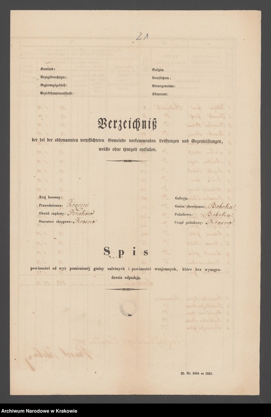 image.from.unit.number "Dominium Zręcin (generalia, Bóbrka, Machnówka, Niżna Łonka (Łąka), Zręcin) - Klobassa Karol"