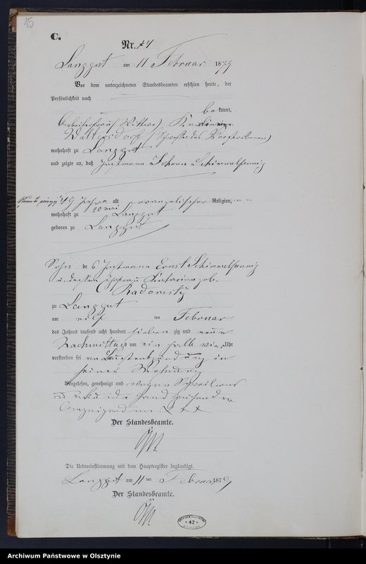 image.from.unit.number "Sterbe-Neben-Register Tom I,Nr 1 - 29"