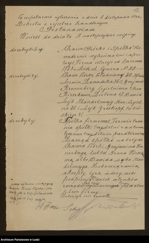 Obraz 20 z jednostki "Chaim Piórko i S-ka- wykończalnia"