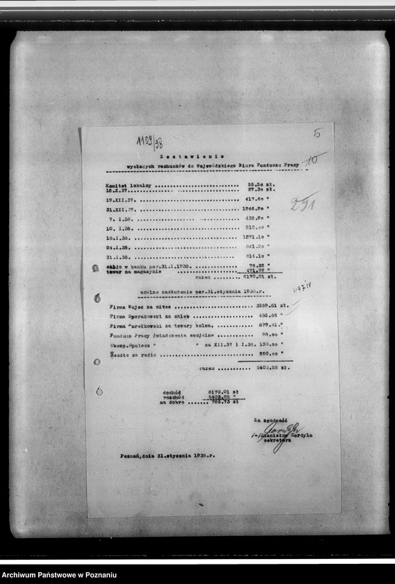 Obraz 9 z jednostki "Korespondencja federacji w sprawach personalno-organizacyjnych- zaświadczenia, powiadomienia o zebraniach i inne"