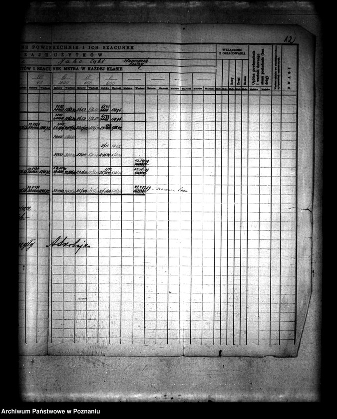 Obraz 17 z jednostki "Szczegółowe rejestry pomiarowo-szacunkowe podziału wspólnego pastwiska osady Lądek i osady Lądek Poduchowny I"