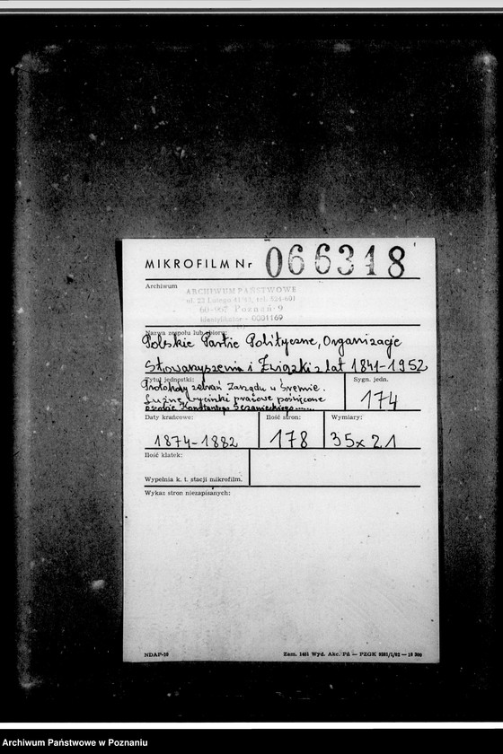 image.from.unit.number "Protokoły zebrań zarządu w Śremie. Luźne wycinki prasowe poświęcone osobie Konstantego Sczanieckiego- po jego śmierci- prezes Towarzystwa gostyńskiego."